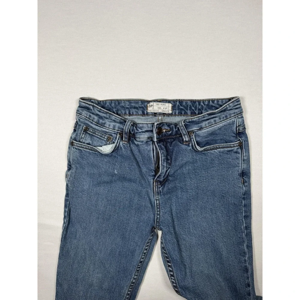 Free People Jeans Womens 27 Blue Flare Leg Medium Wash Denim Casual Pants